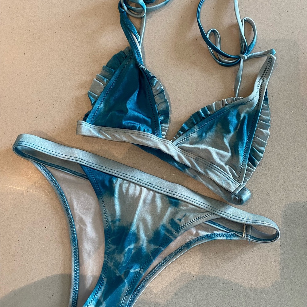 Made by Dawn Blue Tie-Dye Bikini